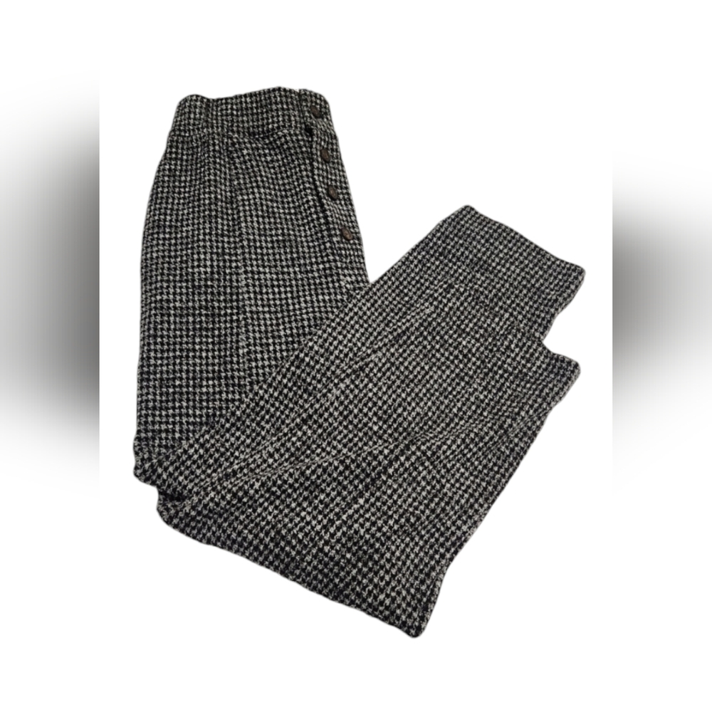 Madewell Black and White Houndstooth Pants